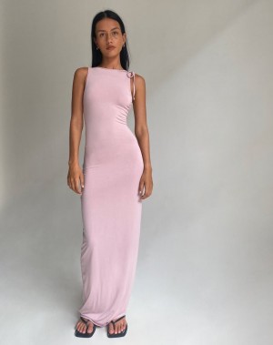 Motel Rocks Elinor Maxi Jurk Dames Roze | GWW6656FS