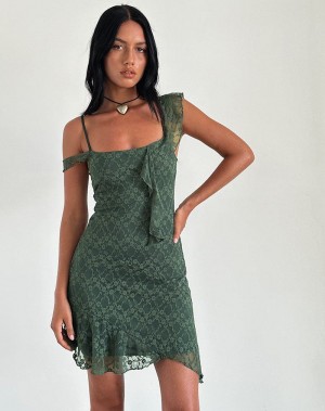 Motel Rocks Jati Mini-jurk Dames Groen | WUP4712WS