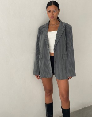 Motel Rocks Maiwa Blazer Dames Grijs | RVF884QX