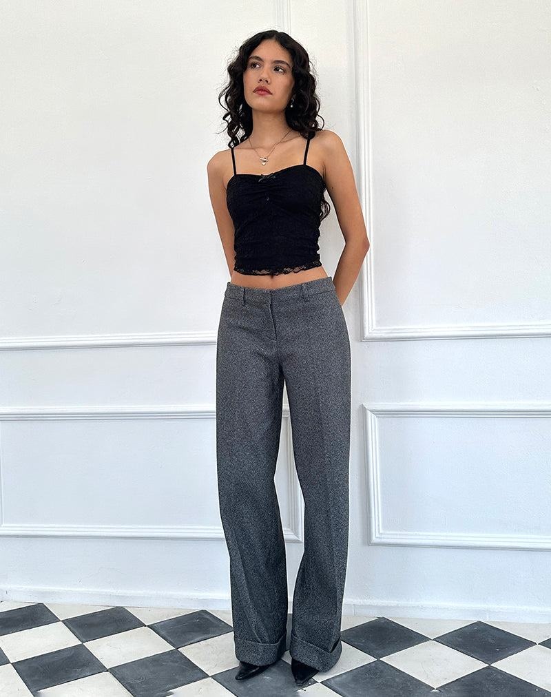 Motel Rocks Abdel Faux Wol Tailored Broek Dames Grijs | BYO4147MQ