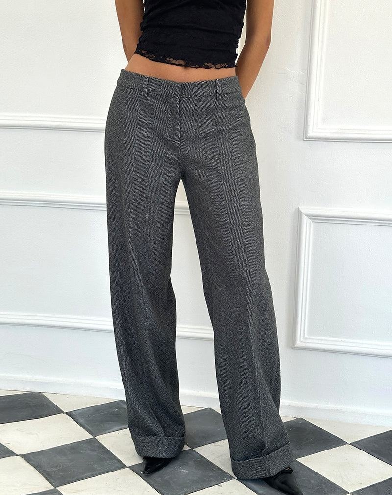 Motel Rocks Abdel Faux Wol Tailored Broek Dames Grijs | BYO4147MQ