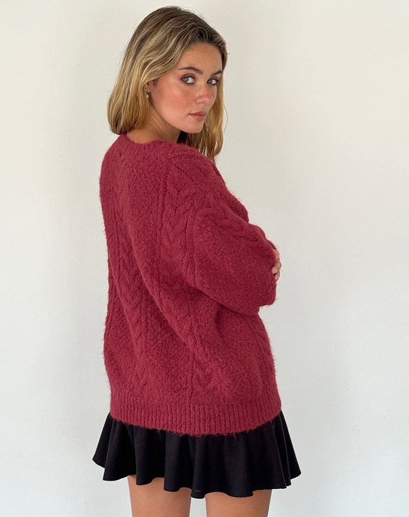 Motel Rocks Aceso Cardigan Dames Rood | EVK2622IV