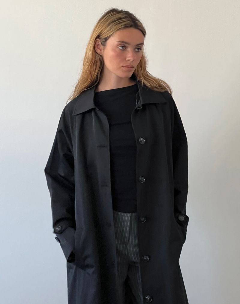 Motel Rocks Assa Trenchcoat Dames Zwart | XYO5137NL