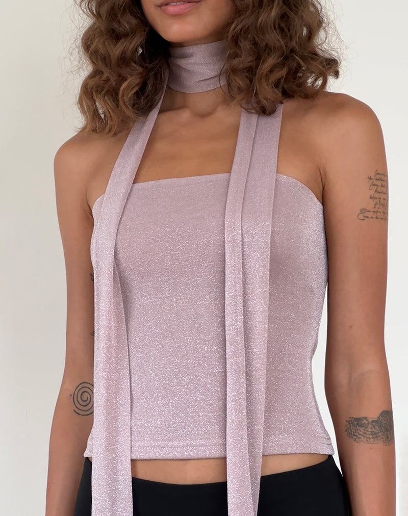 Motel Rocks Jeldia And Scarf Set Bandeau Top Dames Roze | DAT6393PE