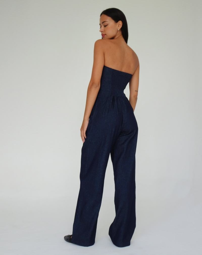 Motel Rocks Kyaria Jumpsuit Dames Donkerblauw | PPP6412FC