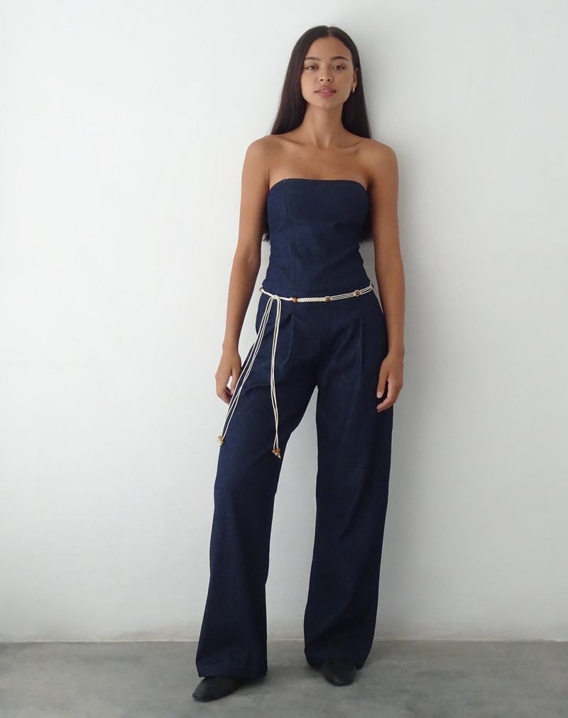 Motel Rocks Kyaria Jumpsuit Dames Donkerblauw | PPP6412FC