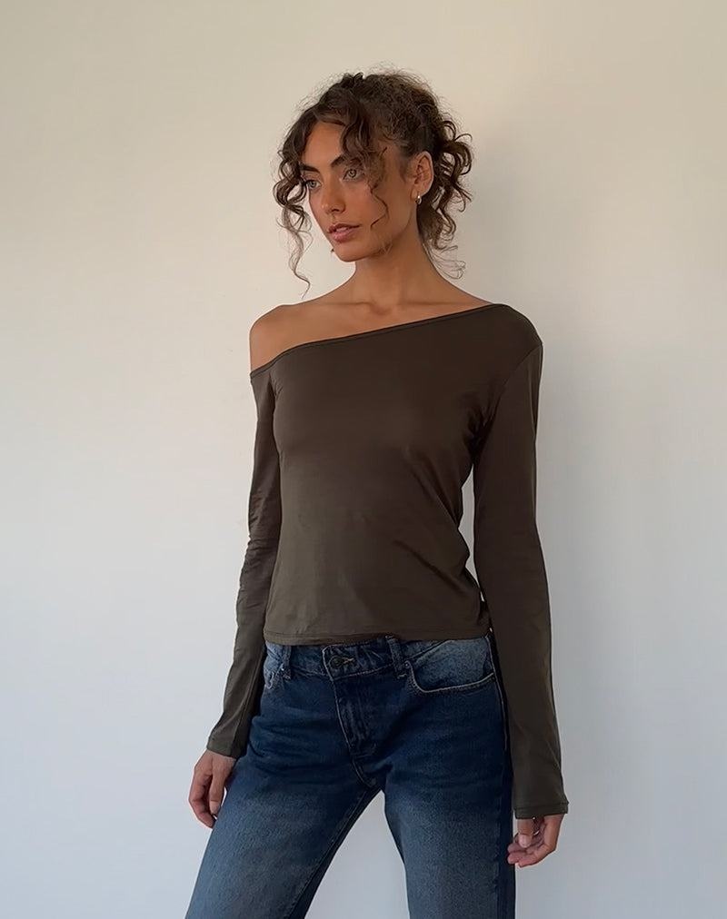 Motel Rocks Ledez Asymmetrical Slouchy T-shirts Dames Groen | EIX223WI