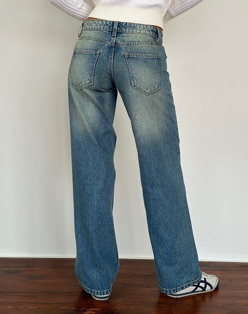 Motel Rocks Low Rise Parallel Jeans Dames Groen | BJY3486BK