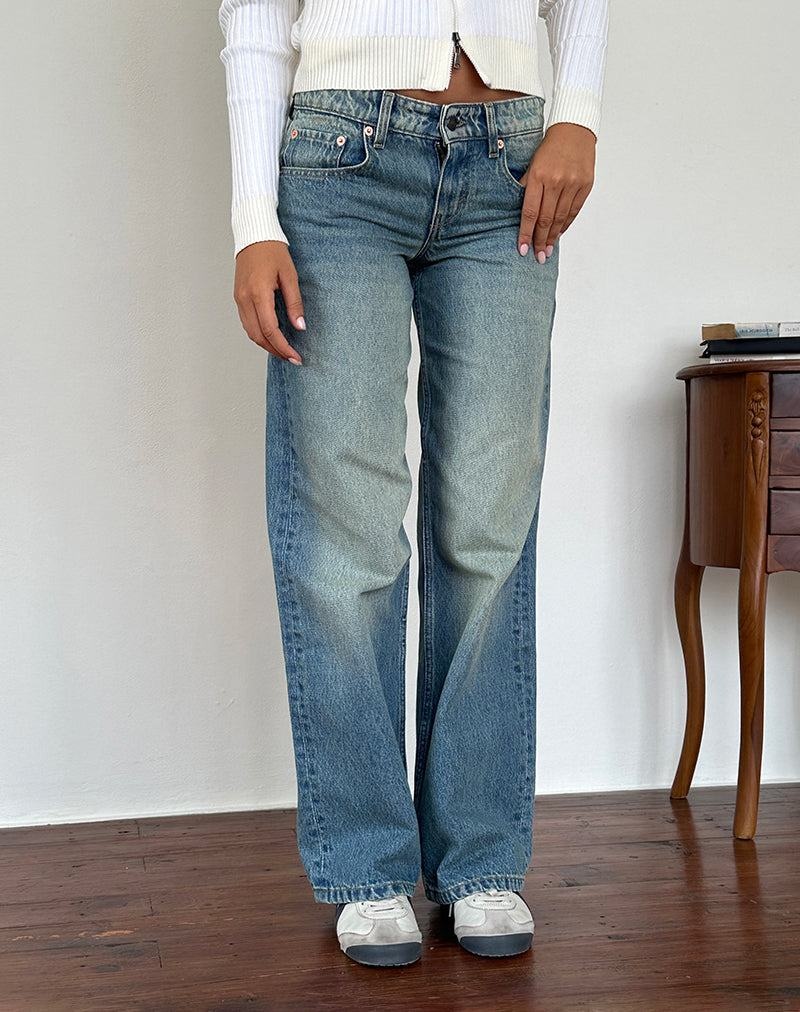 Motel Rocks Low Rise Parallel Jeans Dames Groen | BJY3486BK