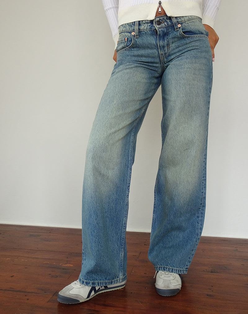 Motel Rocks Low Rise Parallel Jeans Dames Groen | BJY3486BK