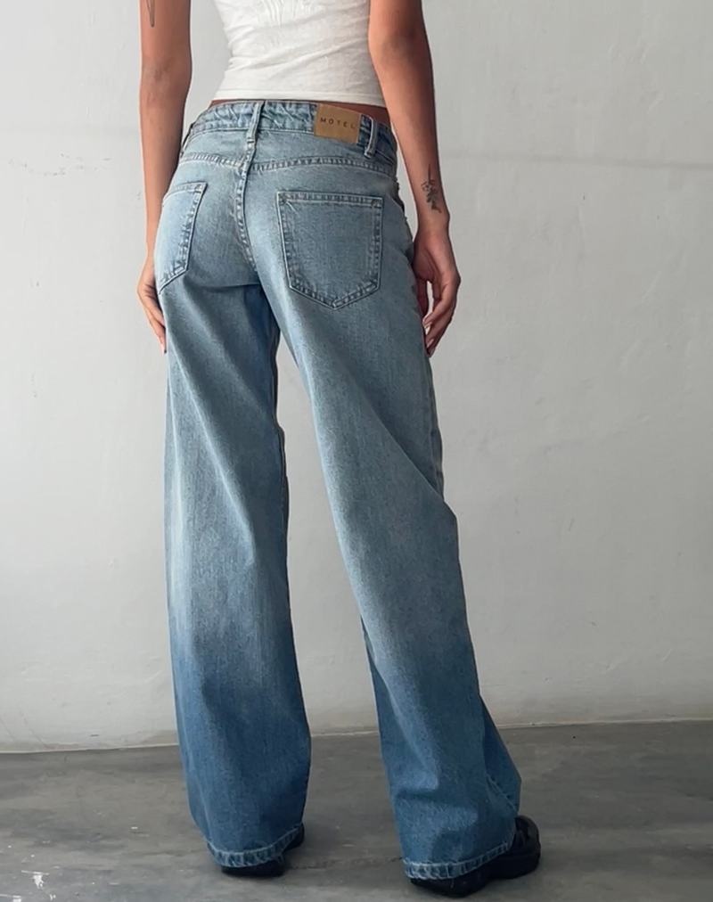 Motel Rocks Low Rise Parallel Jeans Dames Lichtblauw | UNR3360QW