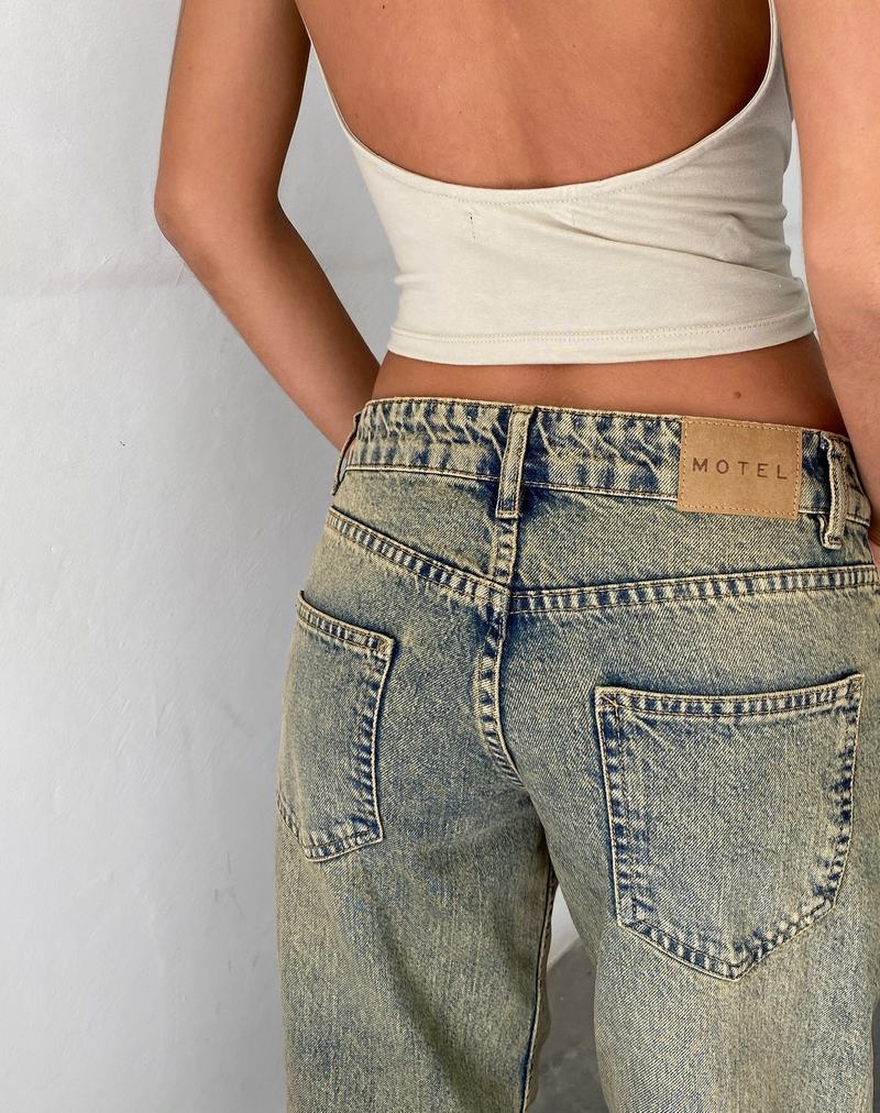 Motel Rocks Low Rise Parallel Jeans Dames Blauw | SQU9885OQ