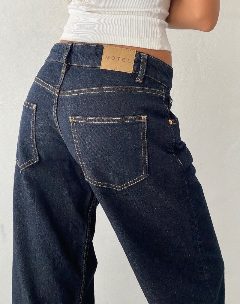 Motel Rocks Low Rise Parallel Jeans Dames Donkerblauw | NPU6749YZ