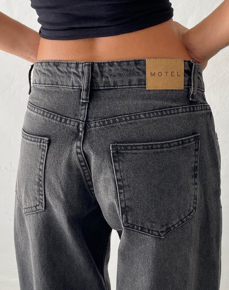 Motel Rocks Roomy Extra Brede Low Rise Jeans Dames Zwart Grijs | ECF3327PM