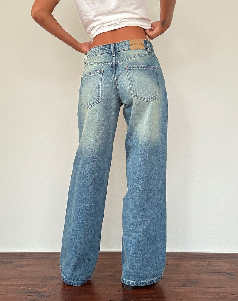 Motel Rocks Roomy Extra Brede Low Rise Jeans Dames Groen | WFX2152XC