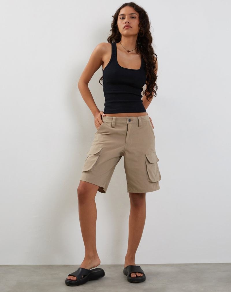 Motel Rocks Saito Longline Cargo Korte Broek Dames Grijs | WIN9373YC