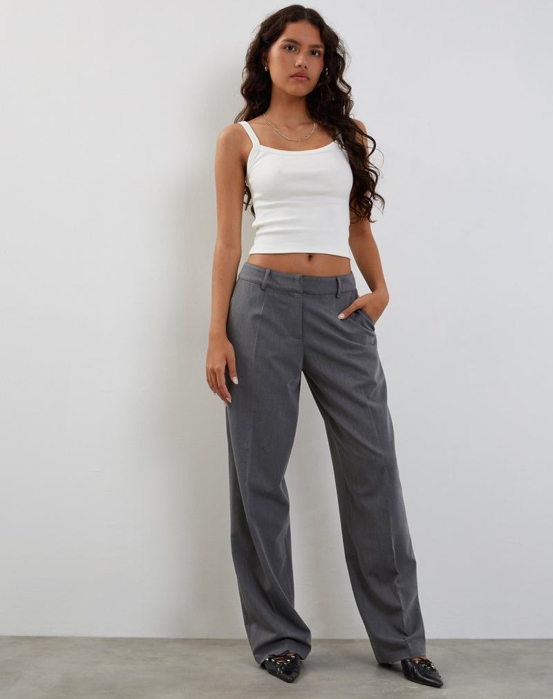 Motel Rocks Sirkia Low Rise Tailored Broek Dames Grijs | ODA8222OE